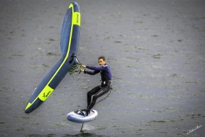 Frankrijk, La Rochelle, Wingsurfer.